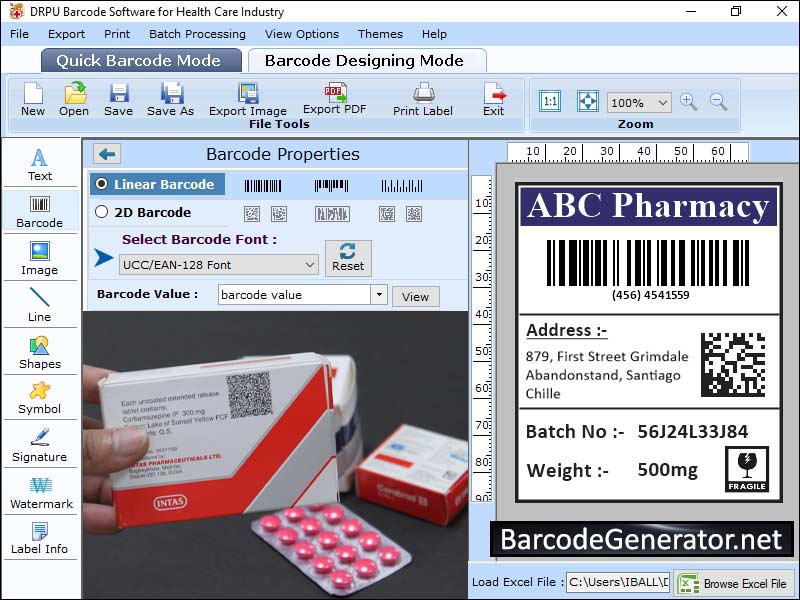 Healthcare, pathological, medical, hospital, wholesalers, pharmaceutical, industry, barcode, label, image, object, font, 2D, linear, dimension, printable, scan, multicolored, tag, coupon, sticker, roll, picture, logo, application, software, utility