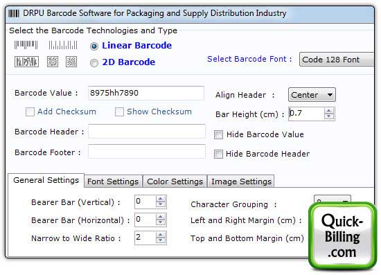 Packaging Supply Barcode Generator