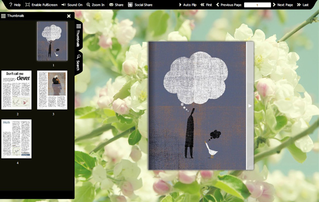 Flash flip book template of Flower