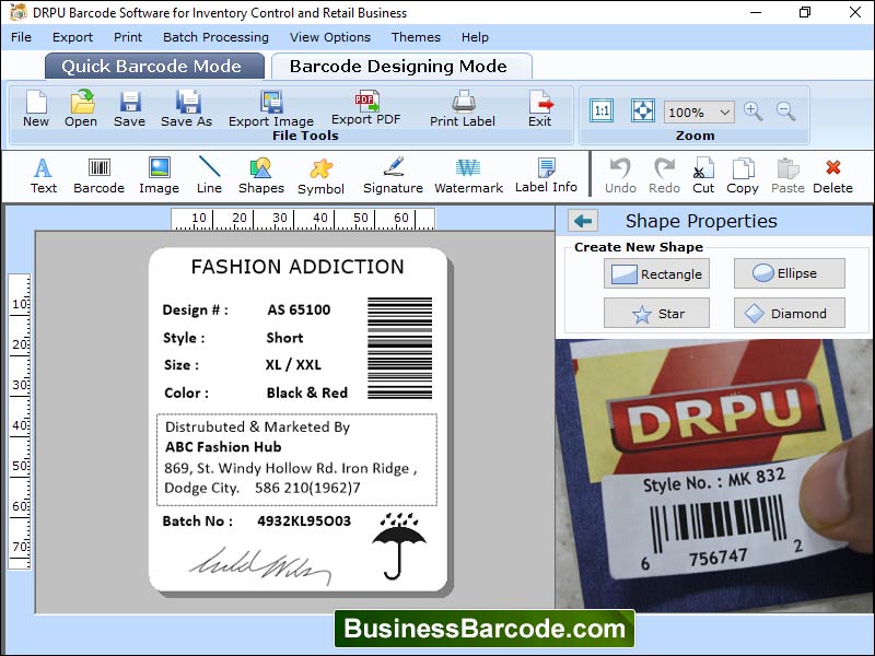 Barcode Maker for Inventory Control