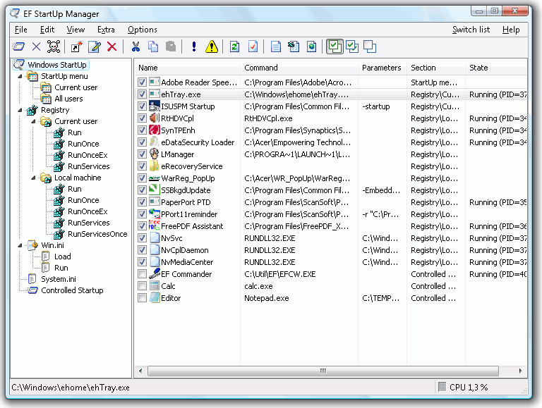 EF StartUp Manager Downloader