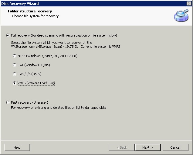 DiskInternals VMFS Recovery
