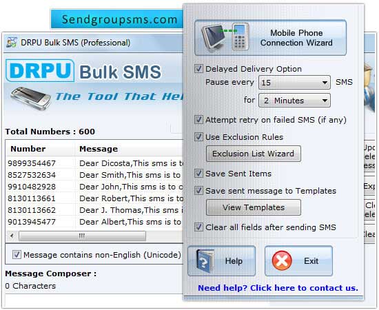 SMS Programa