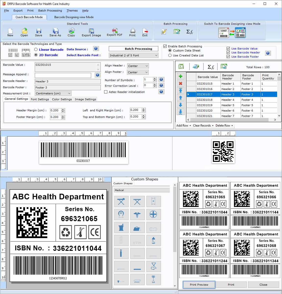 Barcode Labels for Medical Equipments