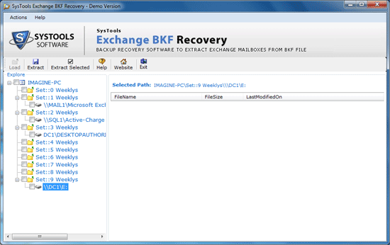 Restore backup of exchange