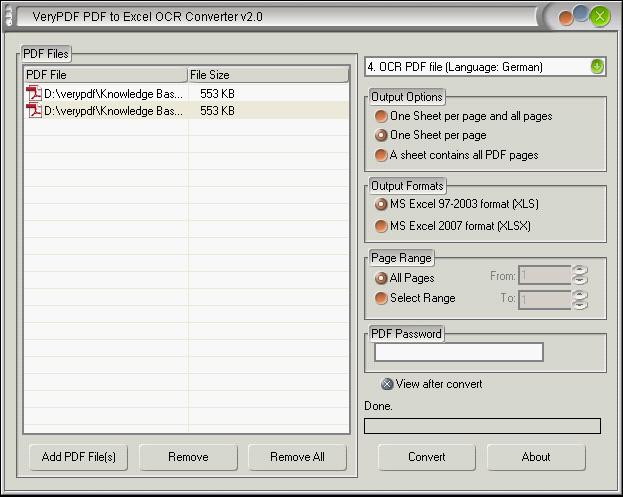 PDF to Excel OCR Converter