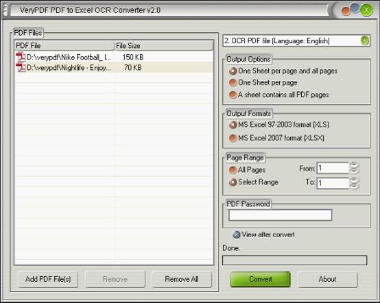 PDF to XLS OCR Converter