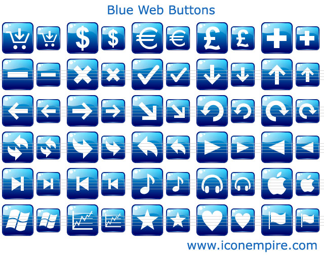 Blue Web Buttons