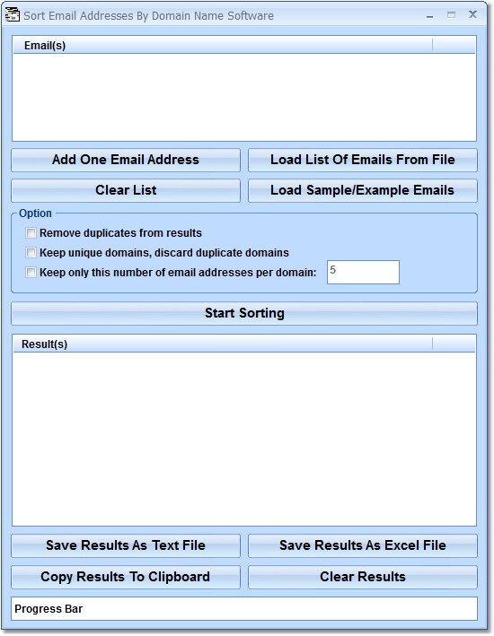 Sort Email Addresses By Domain Name