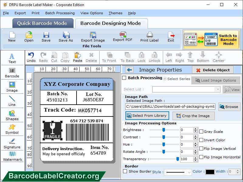 Mac Barcode Label