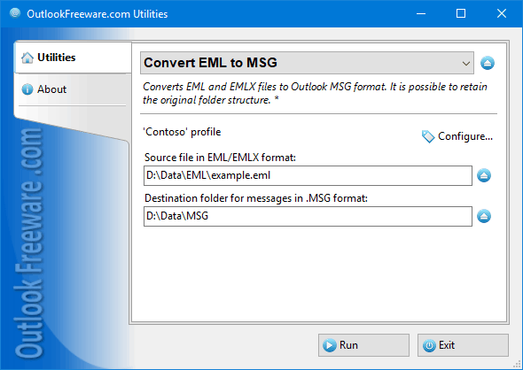 Convert Messages from EML to MSG Format