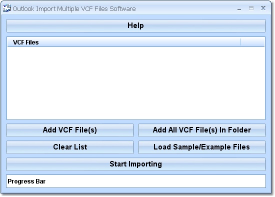 Outlook Import Multiple VCF Files Software