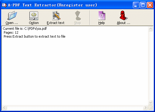 A-PDF Text Extractor tool