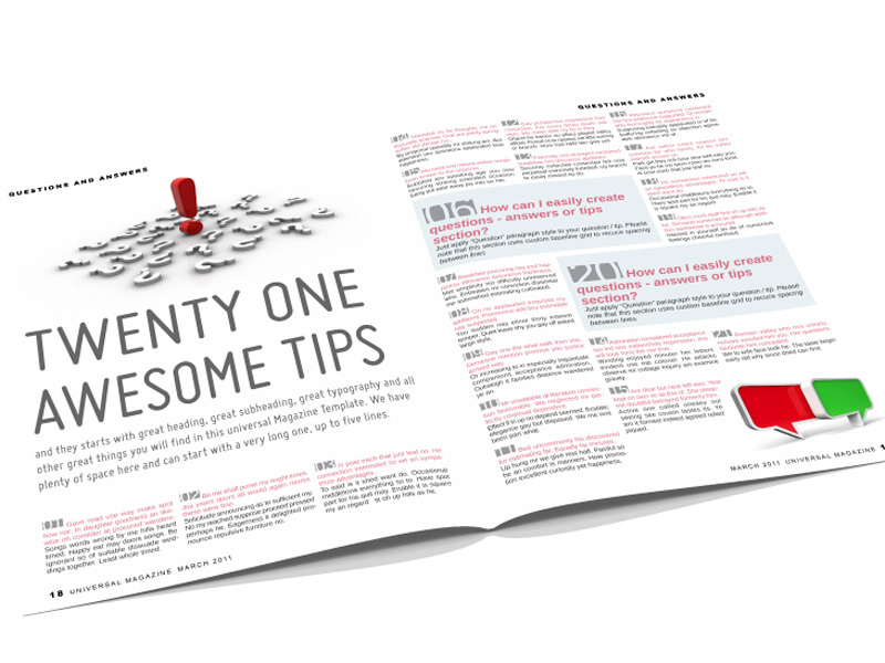 Universal InDesign Magazine Template