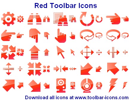 Red Toolbar Icons
