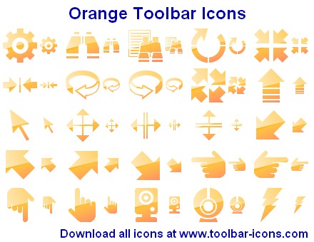 Orange Toolbar Icons