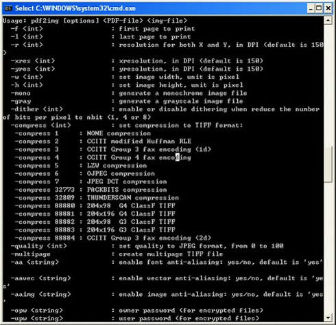 PDF to PCX Console Converter