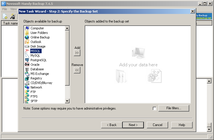Handy Backup Network Server