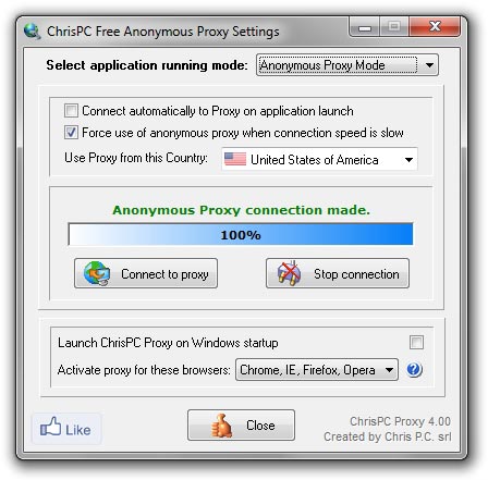 ChrisPC Free Anonymous Proxy Tool