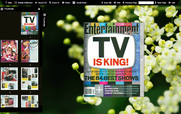 Flash flip book theme of Spring Blossom