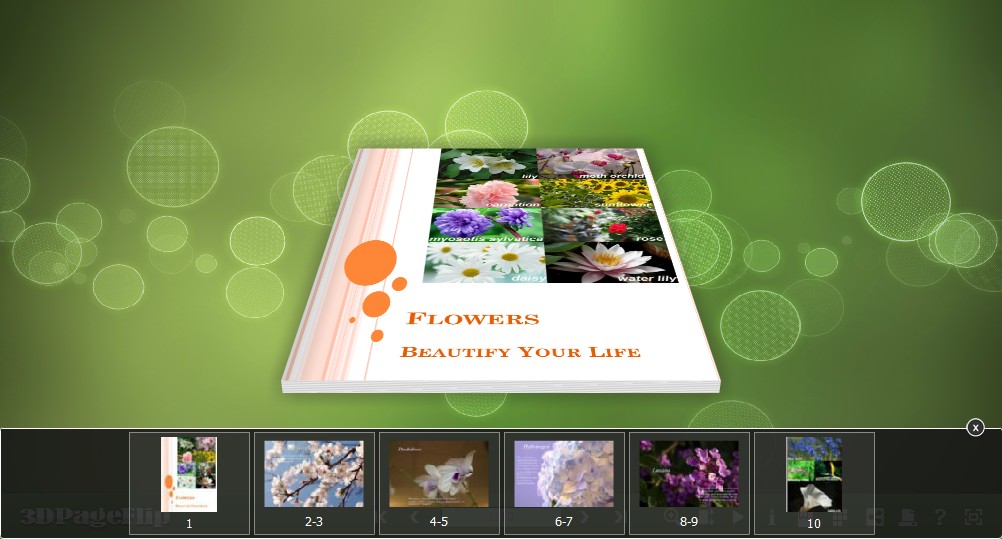 3D PageFlip Free Simple Color Templates