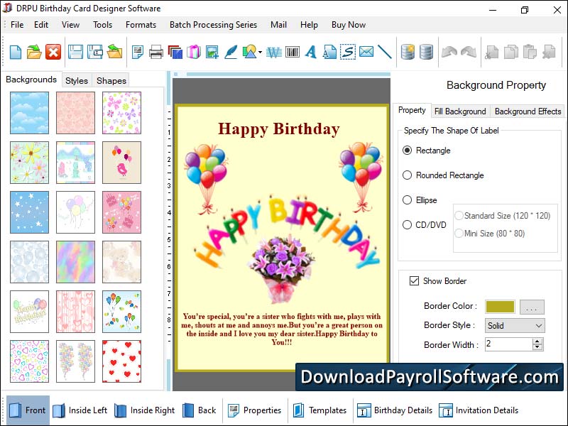 Print Out Birthday Card