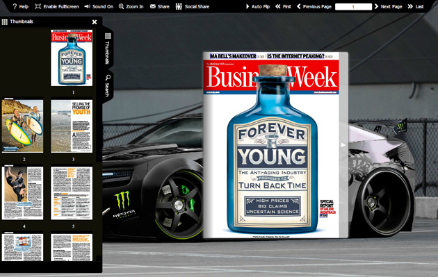 Flash flip book template of Sportscar 3