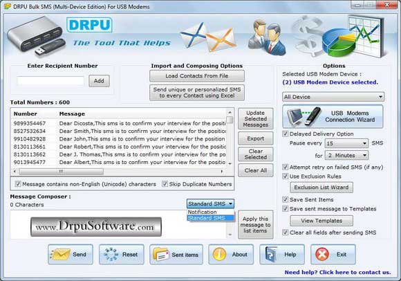 SMS Modem Software
