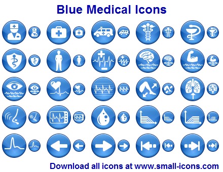 Blue Medical Icon Pack
