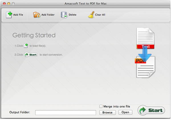 Amacsoft Text to PDF for Mac