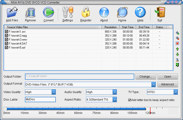 Free Allok AVI to DVD SVCD VCD Converter Tool