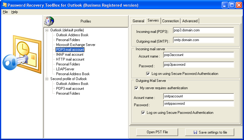 Password Recovery Toolbox for Outlook Tool