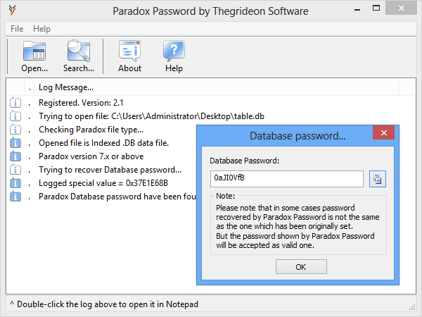 Paradox Password Recovery