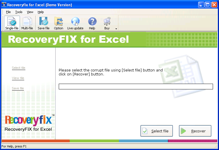 RecoveryFix for Excel Tool