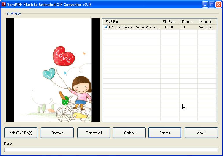 SWF to GIF Movie Converter