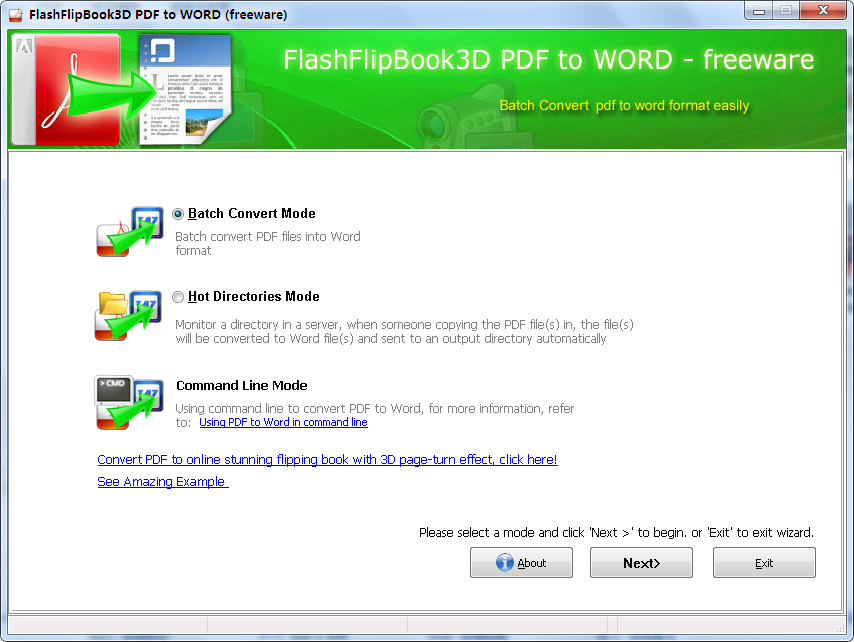 FlippingBook3D PDF to Word Converter