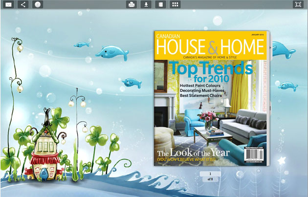 Flash flip book theme of Waterdrop