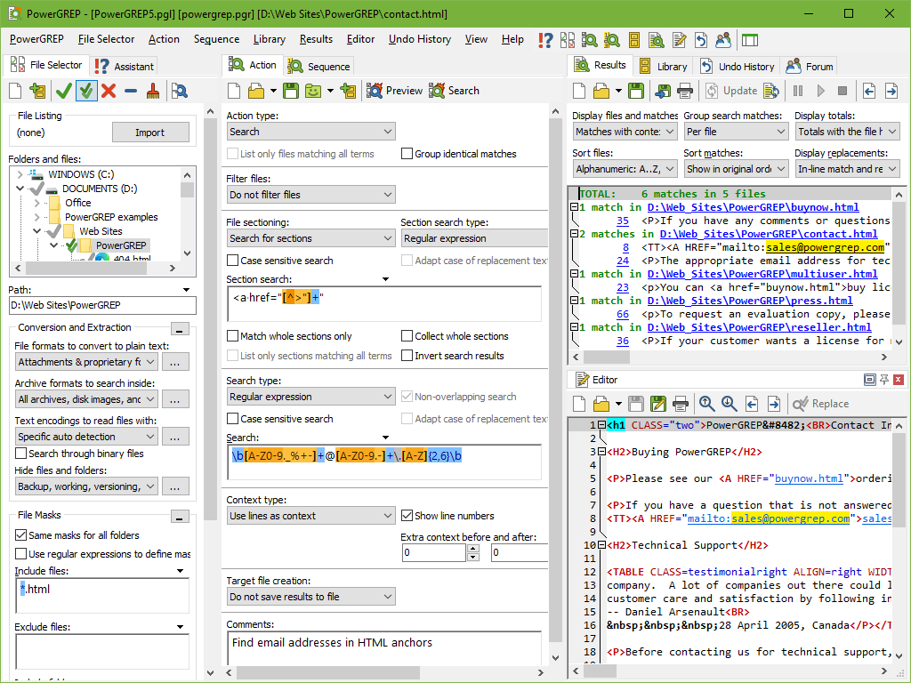 PowerGREP Tool