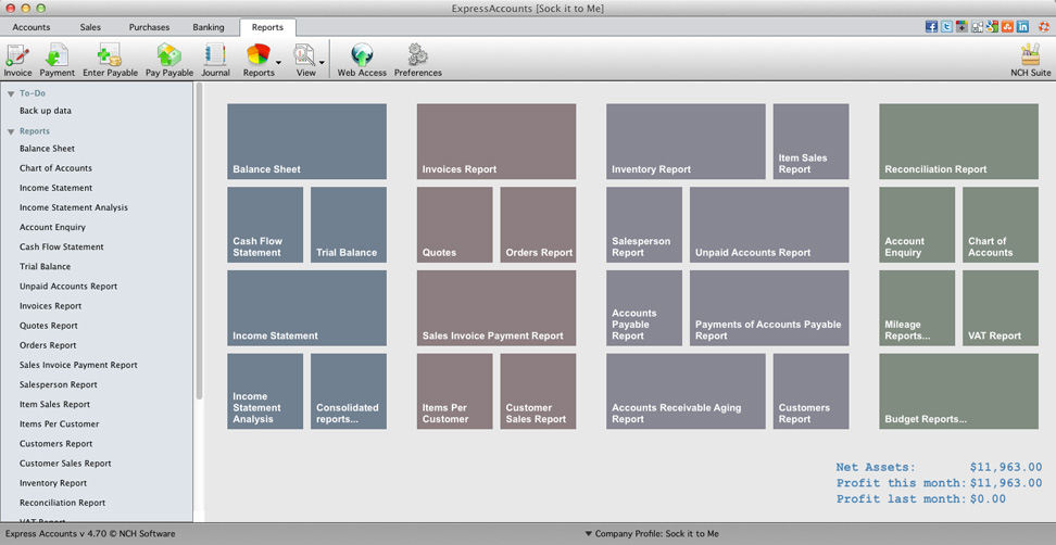 Express Accounts Free for Mac