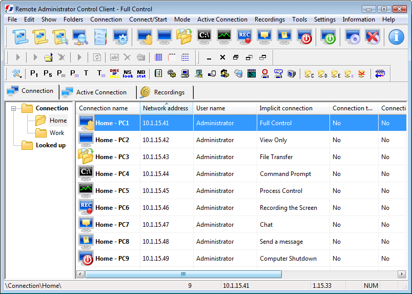 Remote Administrator Control Client Tool