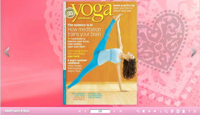 3D PageFlip Templates of Pink Love Theme