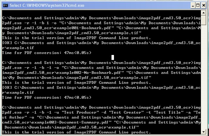 Image to PDF OCR Converter Command Line