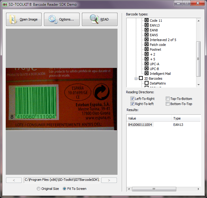 SD-TOOLKIT Barcode Reader SDK for Windows