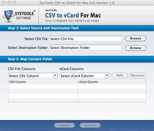CSV to vCard for Mac