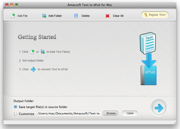 Amacsoft Text to ePub for Mac