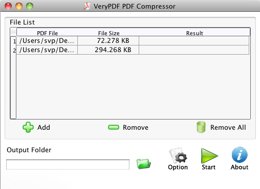 VeryPDF PDF Compressor for Mac