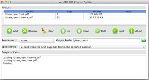 VeryPDF PDF Content Splitter for Mac