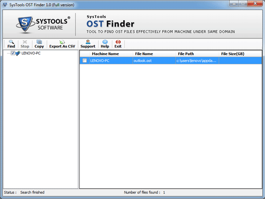 SysTools Outlook OST Finder