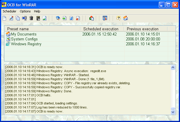 Acritum One-click BackUp for WinRAR Tool