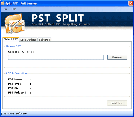 PST File Splitter Tool